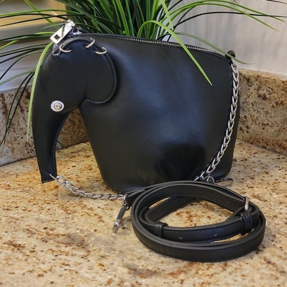 Black elephant crossbody clutch purse Small * - Picture 16 of 16